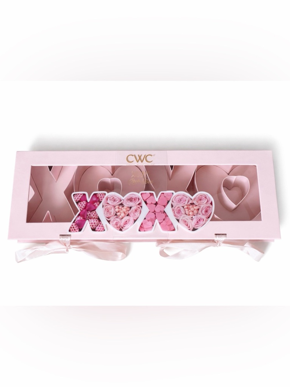CWC Pink 'XOXO'  Treat Gift Box 18” long x 6” wide